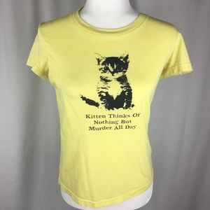 The Onion Kitten Thinks of Nothing But Murder tee